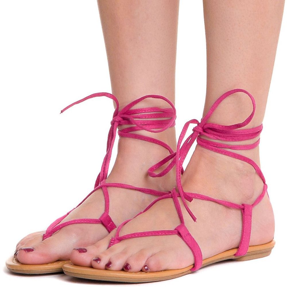Faux Suede Gladiator Sandals